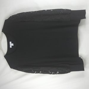 Liz Claiborne Black Lace Sleeve Sweater Size: 3X